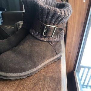 Brown buckle Ugg boots